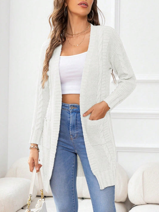 Open Front Long Sleeve Cardigan