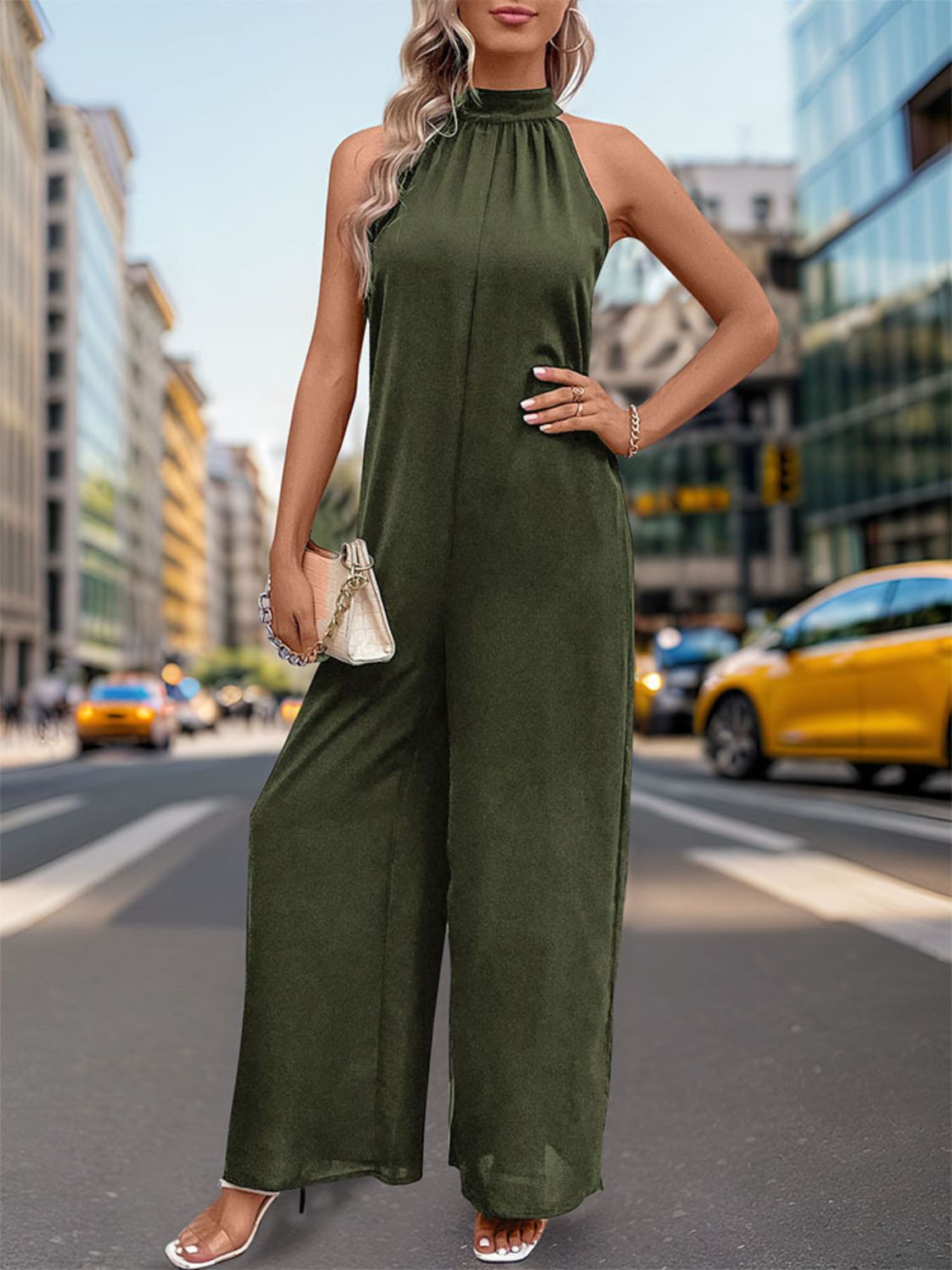 Tied Grecian Wide Leg Jumpsuit - Siennasass