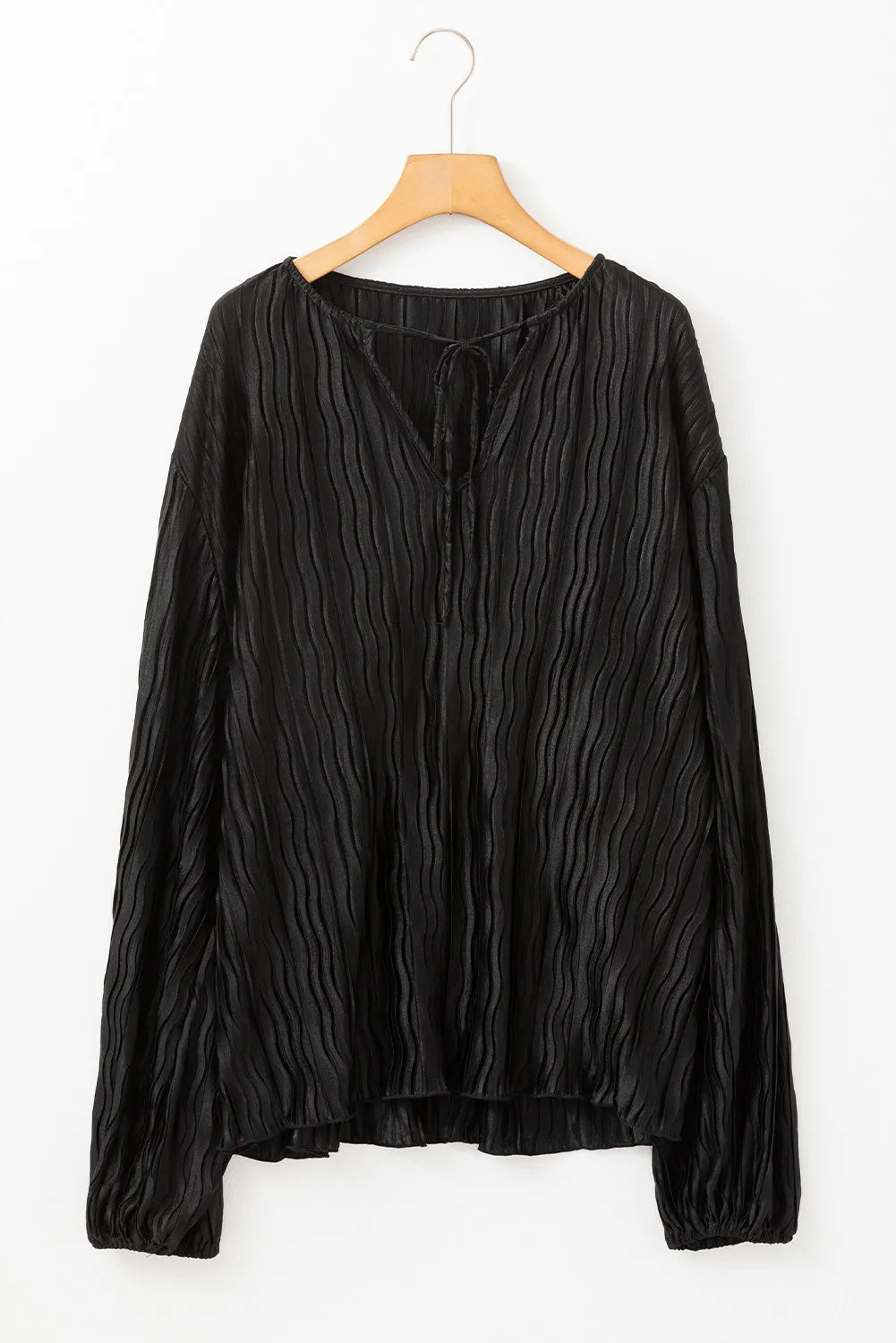 Tie Neck Long Sleeve Blouse - Siennasass