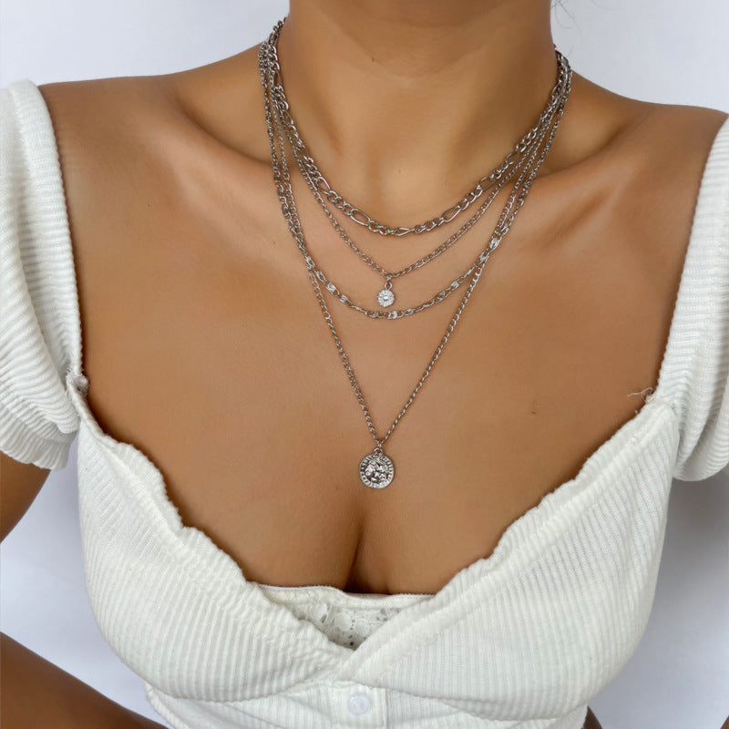 Silver Coin Necklace - Siennasass