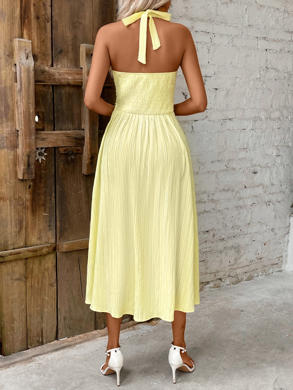 Halter Neck Midi Dress - Siennasass