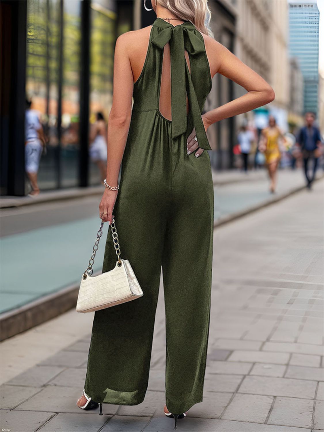 Tied Grecian Wide Leg Jumpsuit - Siennasass