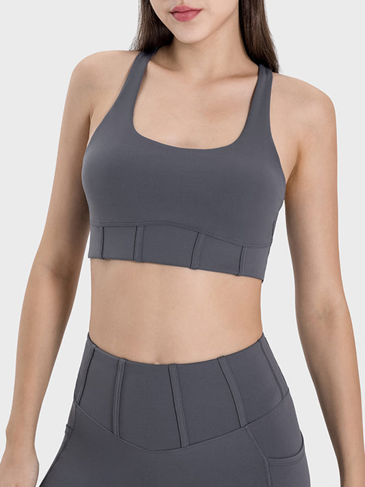 Square Neck Wide Strap Active Tank - Siennasass