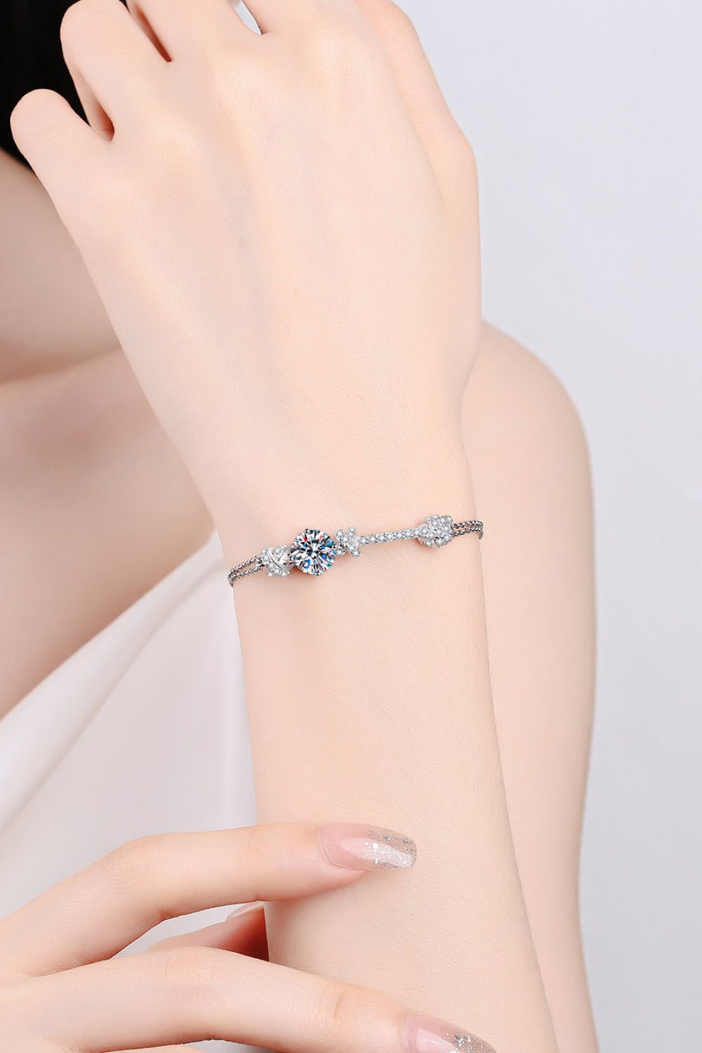 2 Carat Moissanite 925 Sterling Silver Bracelet - Siennasass