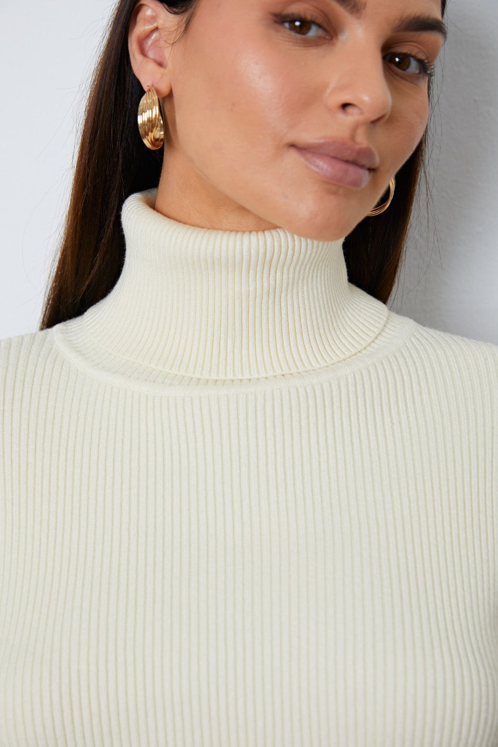 Turtleneck Dropped Shoulder Top and Pants Sweater Set - Siennasass