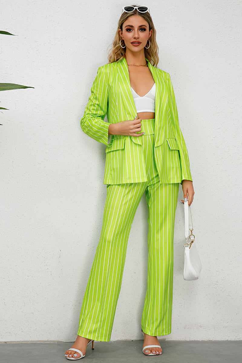 Striped Long Sleeve Top and Pants Set - Siennasass