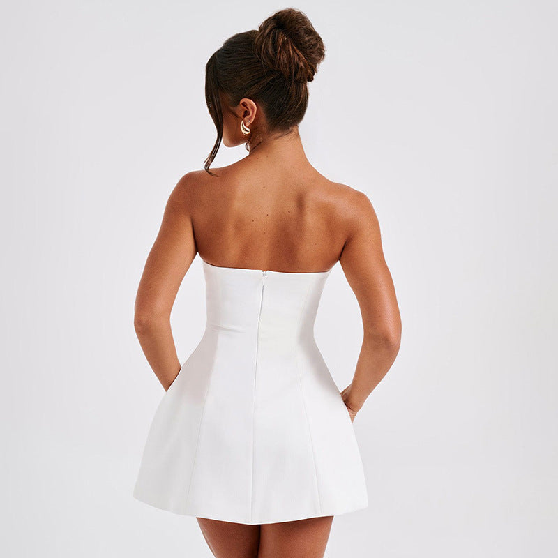 Tube Backless Slim Short Dress