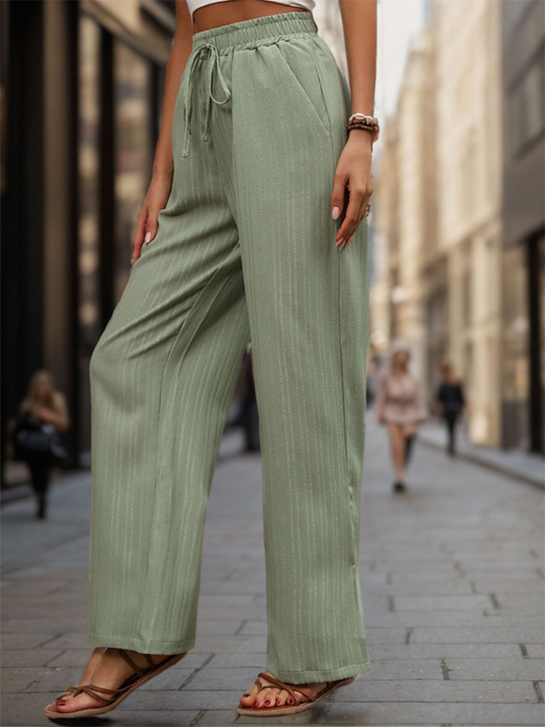 High Waist Wide Leg Pants - Siennasass