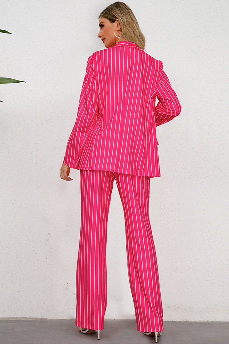 Striped Long Sleeve Top and Pants Set - Siennasass