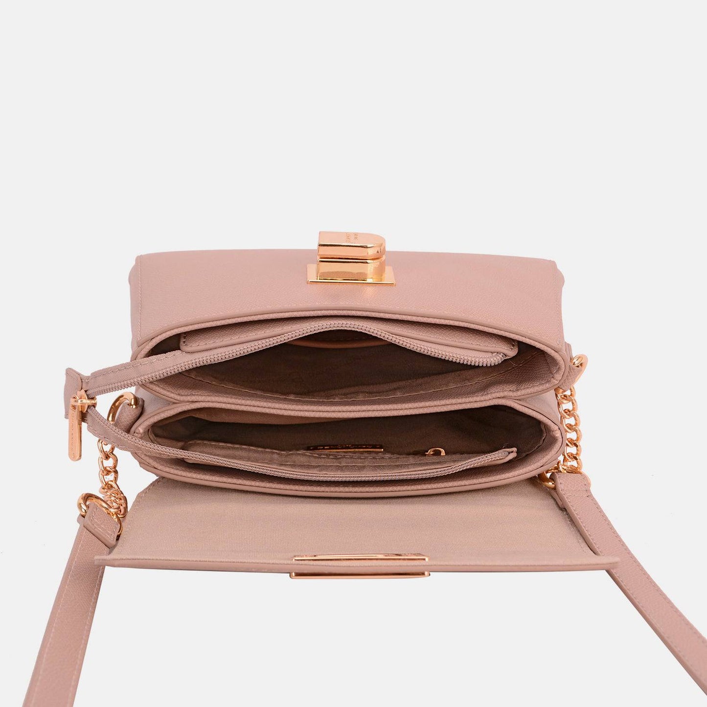 David Jones PU Leather Crossbody Bag - Siennasass