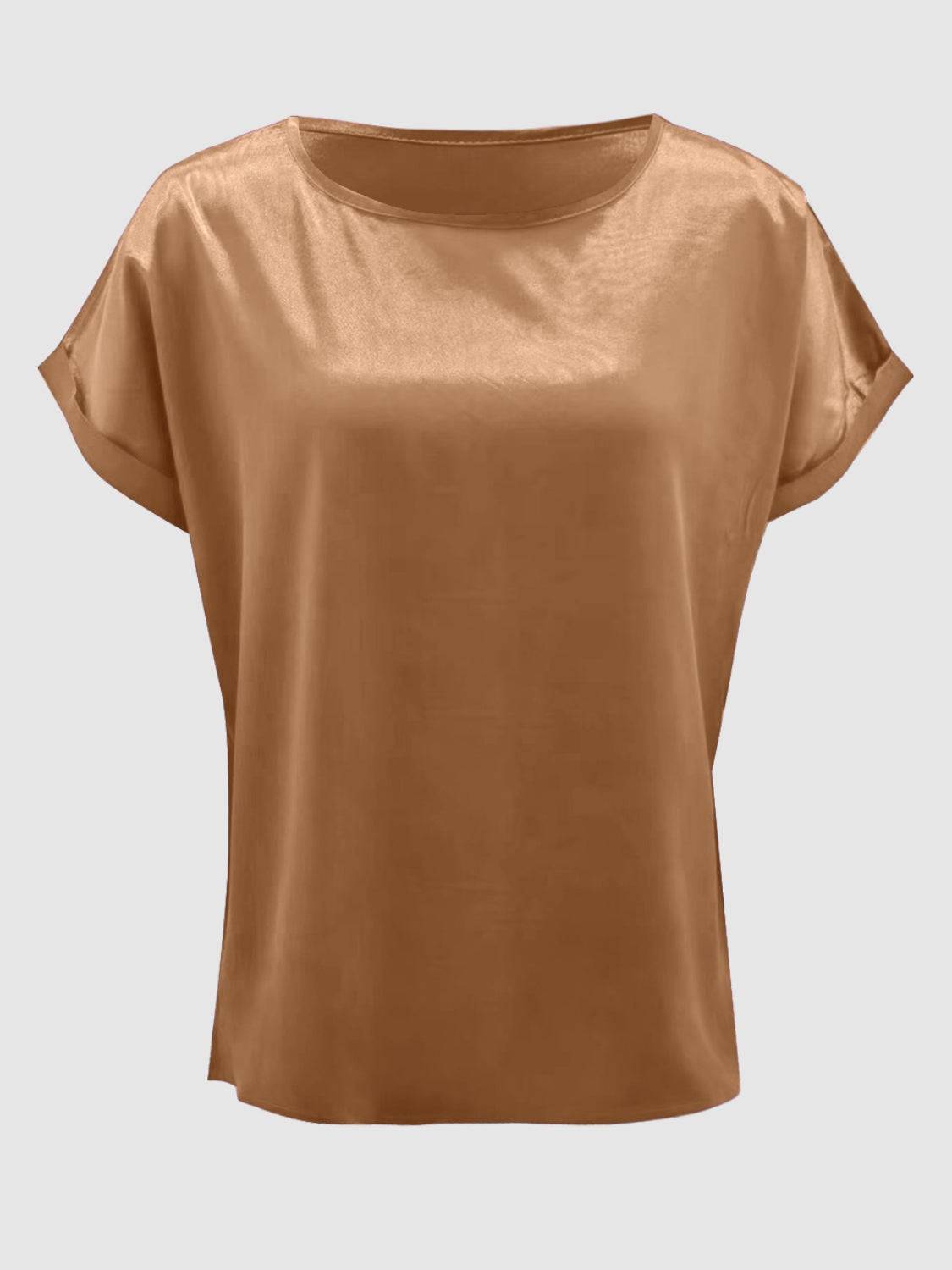 Round Neck Short Sleeve T-Shirt - Siennasass