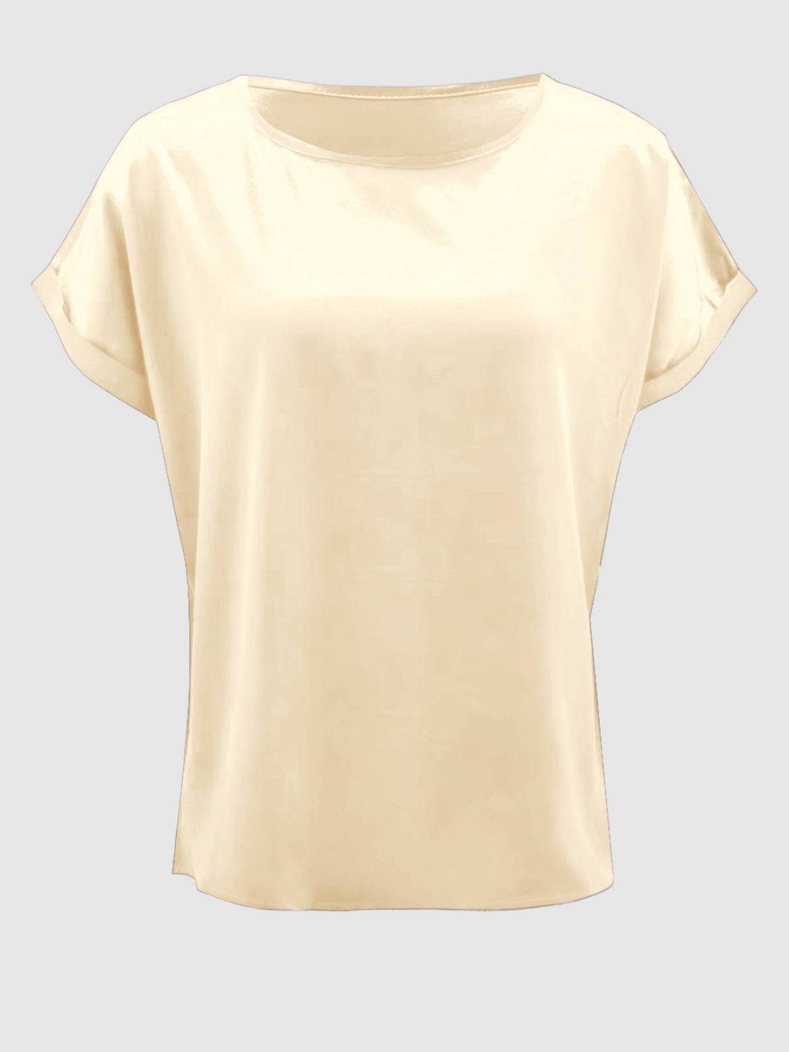 Round Neck Short Sleeve T-Shirt - Siennasass