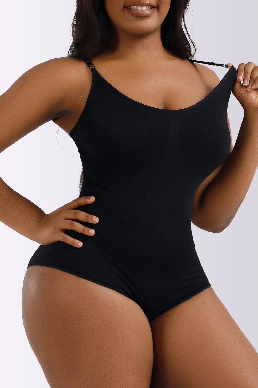 Full Size Spaghetti Strap Shaping Bodysuit - Siennasass