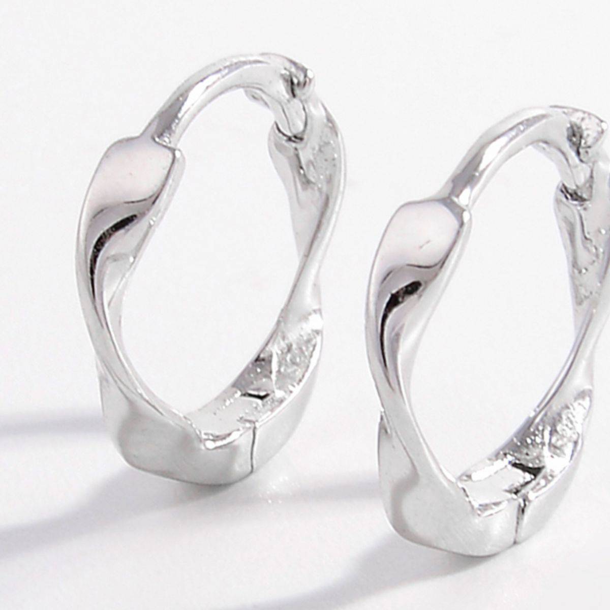 925 Sterling Silver Hoop Earrings - Siennasass