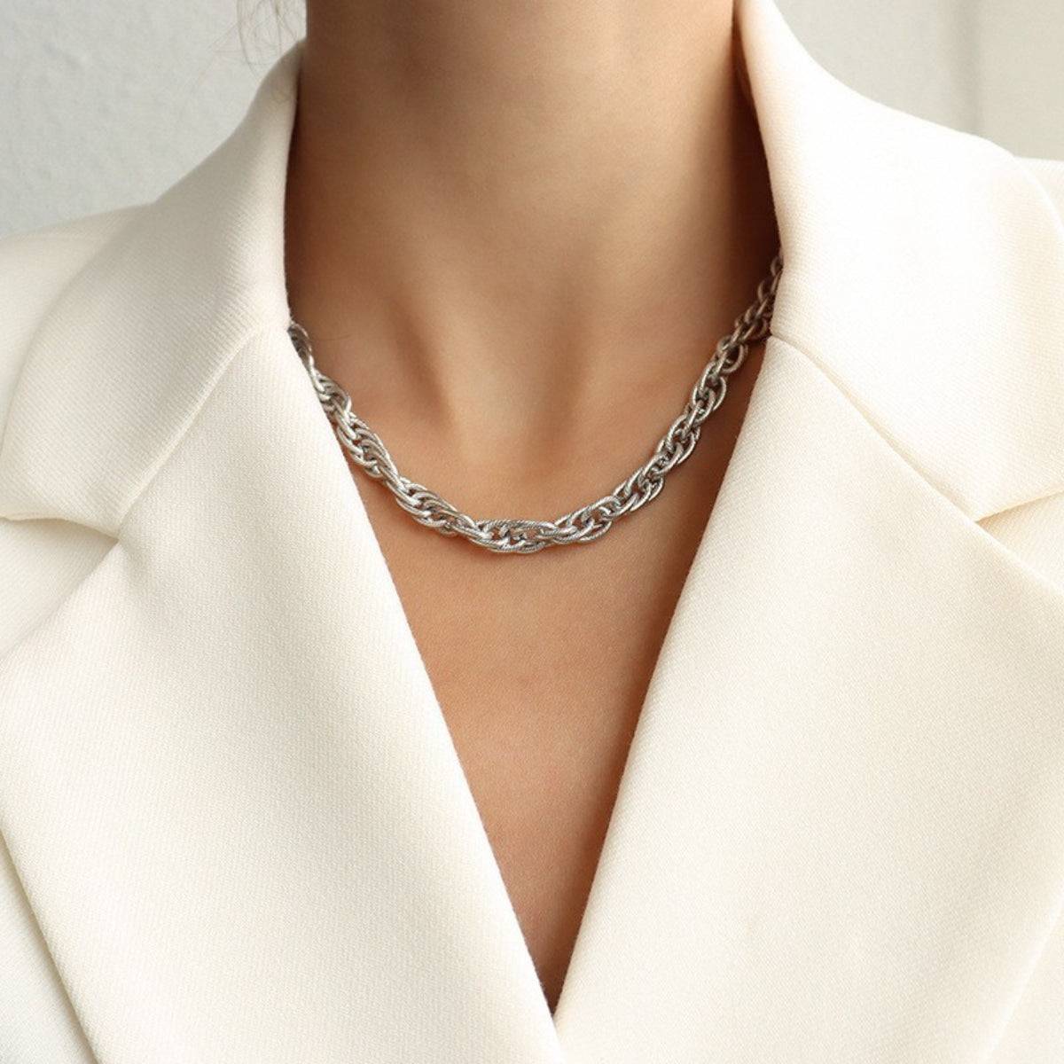 Titanium Steel Chain Necklace - Siennasass