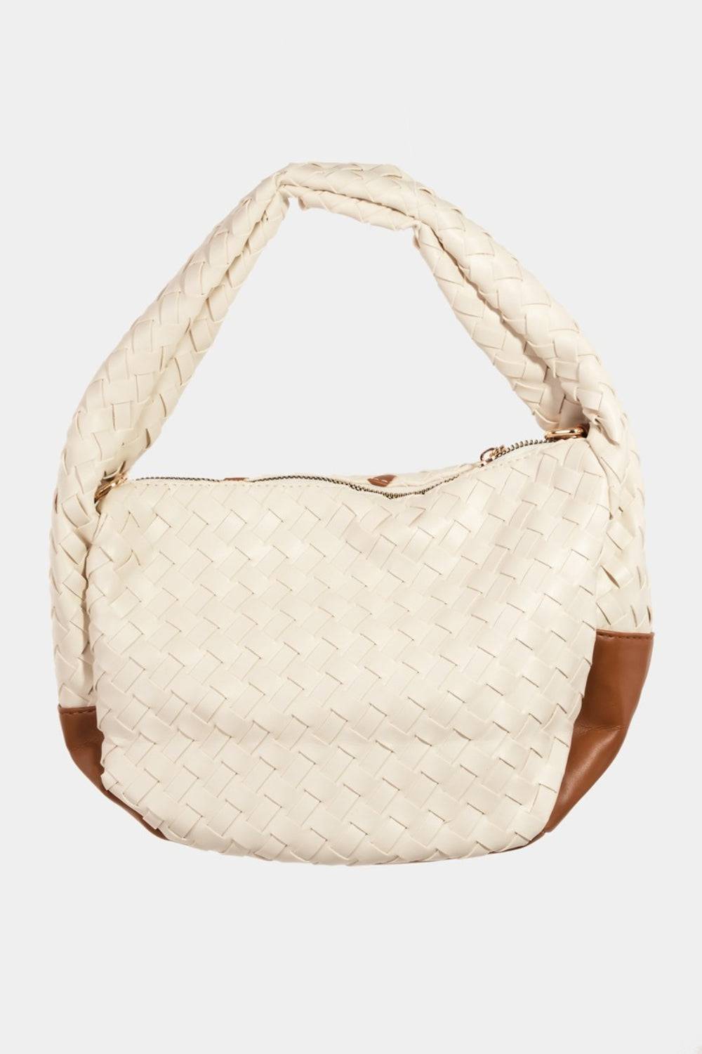 Fame Tassel Detail Weave Semi Circle Bag - Siennasass