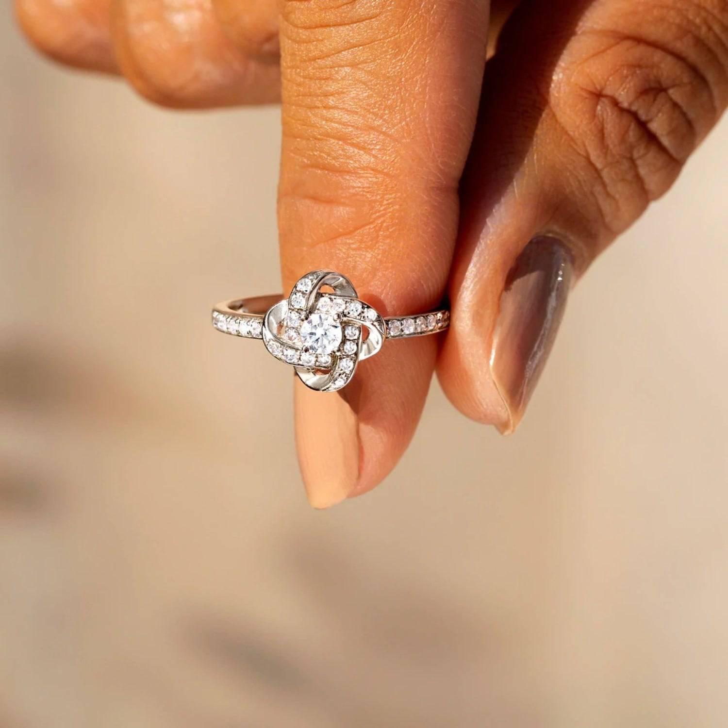 925 Sterling Silver Inlaid Zircon Ring - Siennasass