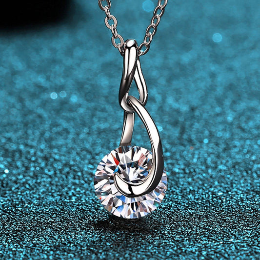 2 Carat Moissanite 925 Sterling Silver Necklace - Siennasass