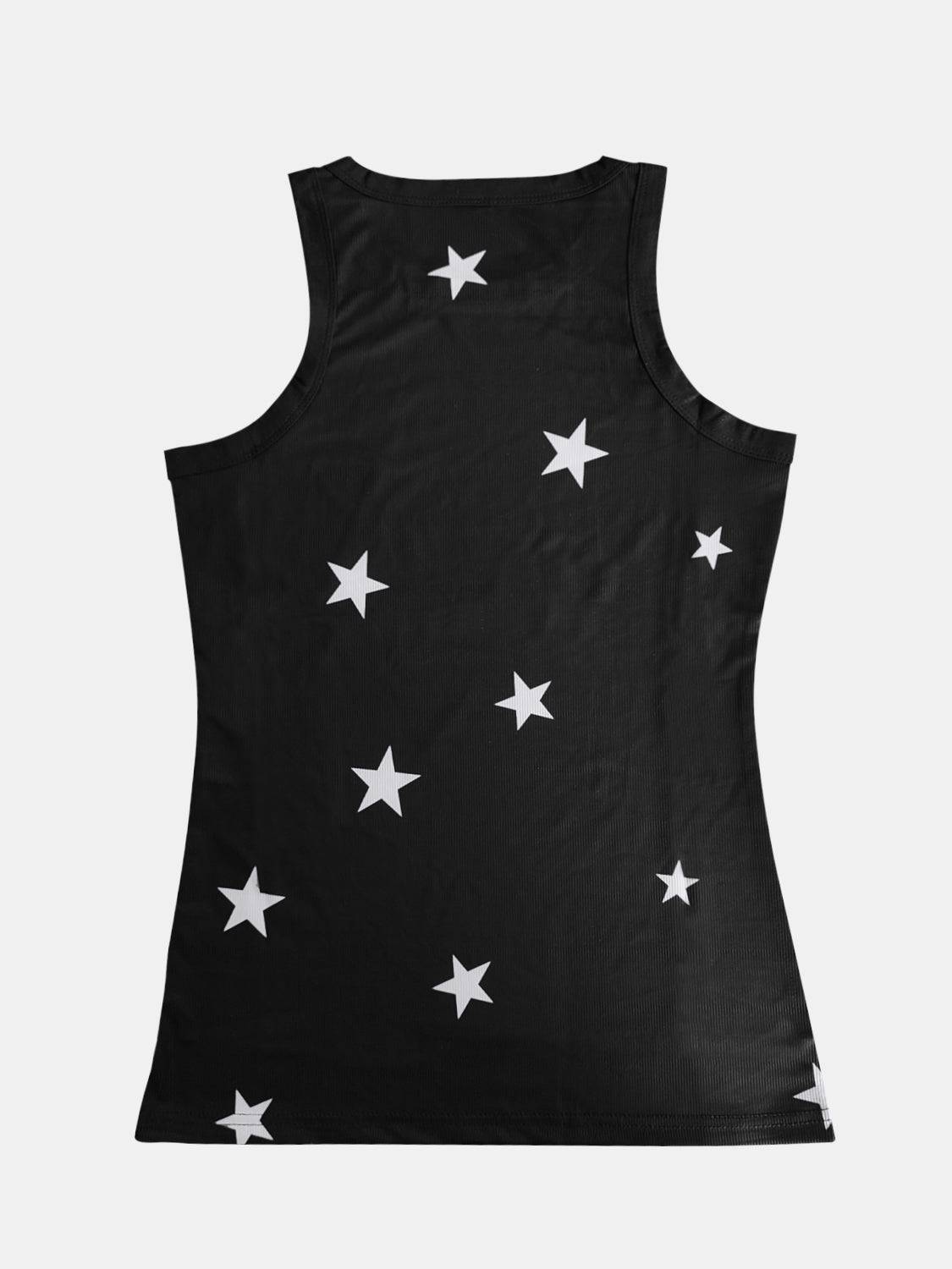 Full Size Star Round Neck Tank - Siennasass