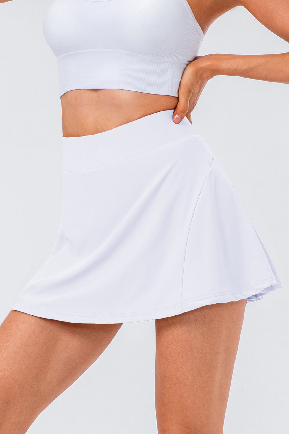 High Waist Pleated Active Skirt - Siennasass